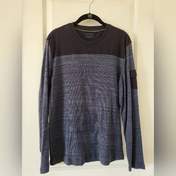 Calvin Klein Men's Blue Colorblocked Sweater - Picture 4 of 4